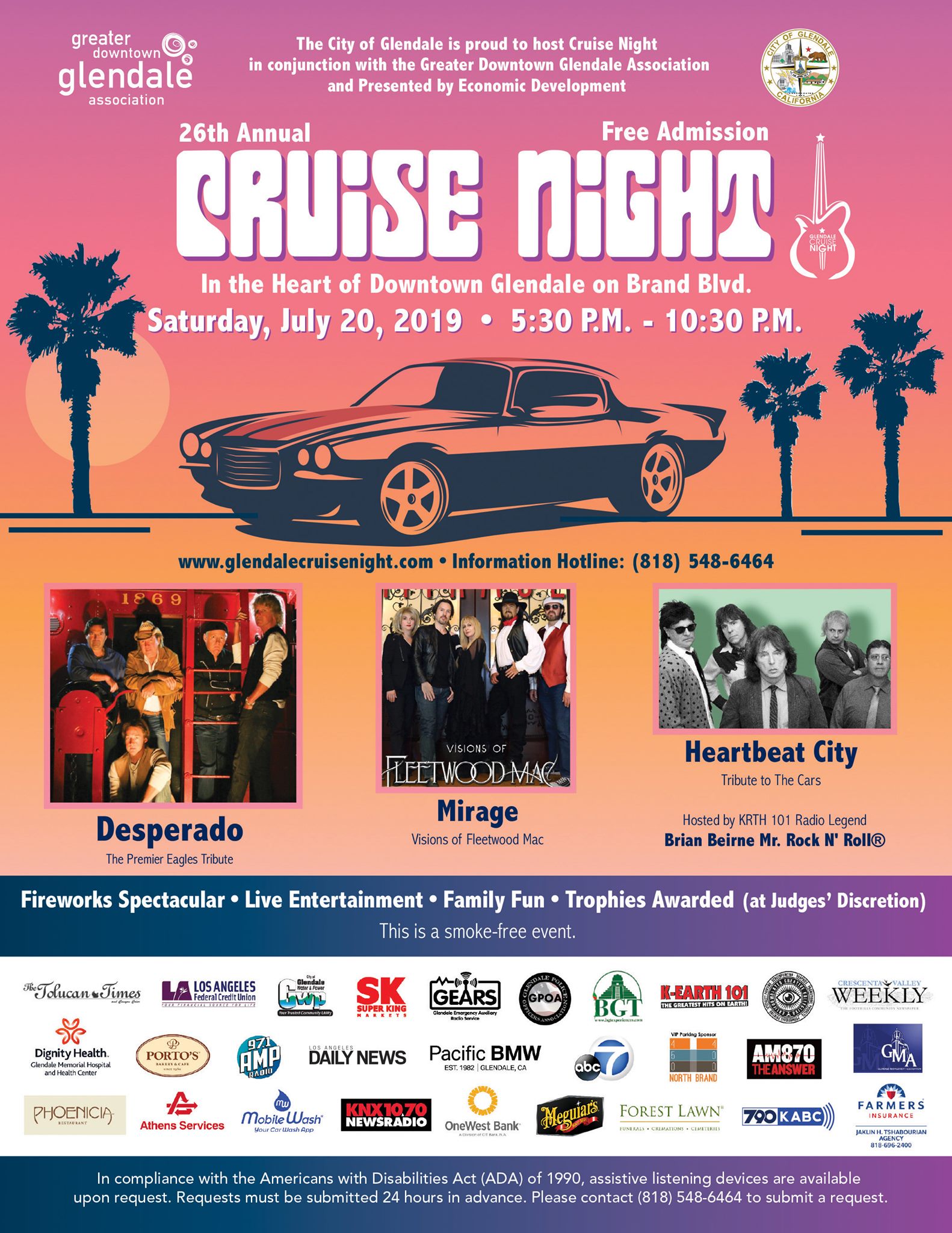 26th Annual Glendale Cruise NIght Rides Collective