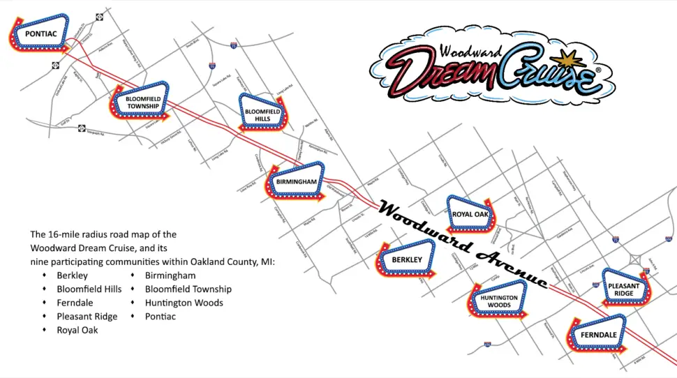 woodward ave dream cruise directions